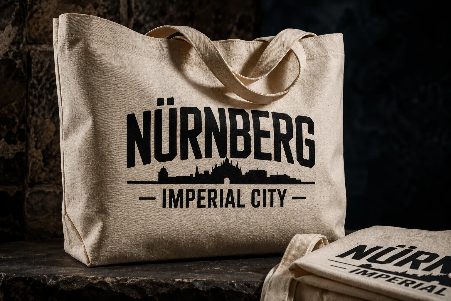 Nürnberg Imperial City auf einer realistischen Stofftasche